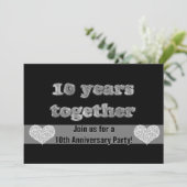 Invitation Soirée du 10ème Anniversaire | 10 Ans Ensemble (Debout devant)