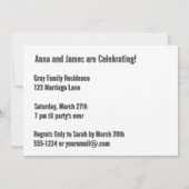 Invitation Soirée du 10ème Anniversaire | 10 Ans Ensemble (Dos)