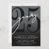 Invitation Soirée du 25e anniversaire de Black White (Devant)