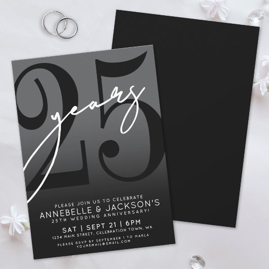 Invitation Soirée du 25ème Anniversaire de Black White