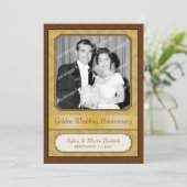 Invitation Soirée du 50e anniversaire Damask Golden (Debout devant)