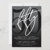Invitation Soirée du 50e anniversaire de Black White (Devant)