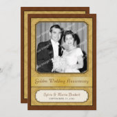 Invitation Soirée du 50e anniversaire de Damask Golden (Devant / Derrière)