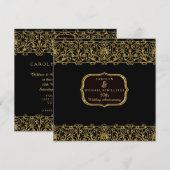 Invitation Soirée du 50e Anniversaire de Mariage Art Déco Nou (Devant / Derrière)