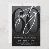 Invitation Soirée du 60e anniversaire de Black White (Devant)