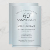 Invitation Soirée du 60e anniversaire du Mariage sur mesure (Devant / Derrière)
