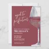 Invitation Soirée du 60e anniversaire en rouge vin (Devant)