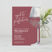 Invitation Soirée du 60e anniversaire en rouge vin (Debout devant)