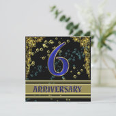 Invitation Soirée du 6e anniversaire Noir et Or (Debout devant)