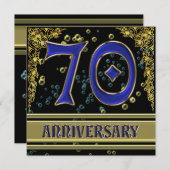 Invitation Soirée du 70e anniversaire de Black and Gold (Devant / Derrière)