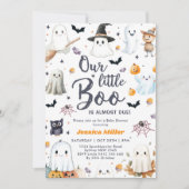 Invitation Soirée du Baby shower du fantôme d'Halloween (Devant)