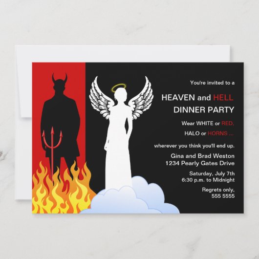 Invitation Soirée Du Ciel Et De L'Enfer (Devant)