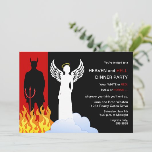 Invitation Soirée Du Ciel Et De L'Enfer (Debout devant)