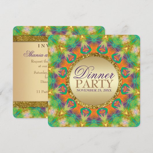 Invitation Soirée du Clan Ensoleillé de Trip-Trop (Devant / Derrière)