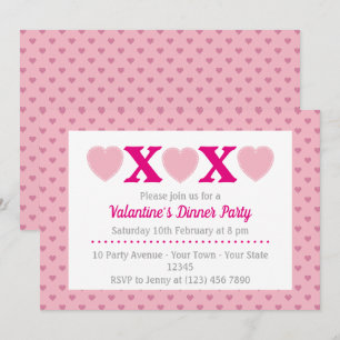 Invitation Soirée du dîner de la Saint-Valentin