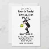 Invitation Soirée du joueur de softball (Devant)