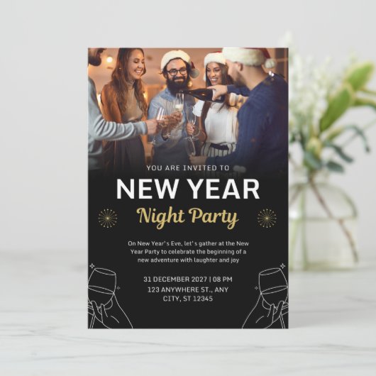 Invitation Soirée du Nouvel An (Debout devant)