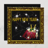 Invitation Soirée du Nouvel An (Devant / Derrière)