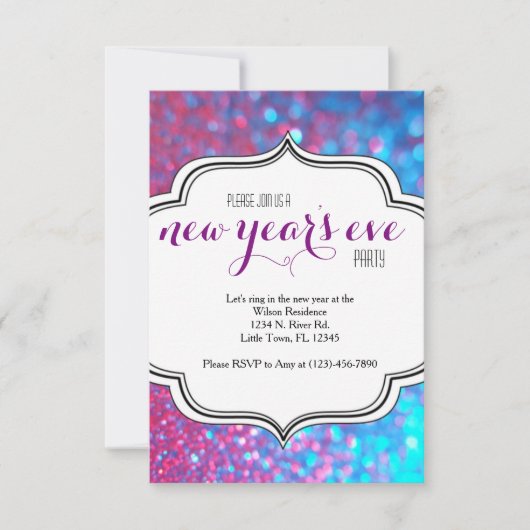 Invitation Soirée du Nouvel An (Devant)