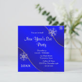 Invitation Soirée du Nouvel An 2020 aux lumières bleues (Debout devant)