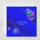 Invitation Soirée du Nouvel An 2020 aux lumières bleues (Dos)