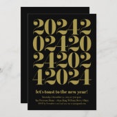 Invitation Soirée du Nouvel An 2024 (Devant / Derrière)