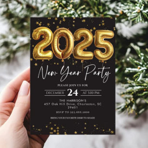 Invitation Soirée du Nouvel An 2025 au Gold Balloon