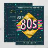 Invitation Soirée du Nouvel An 80 (Devant / Derrière)