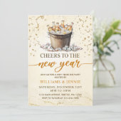 Invitation Soirée du Nouvel An à l'or (Debout devant)