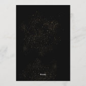 Invitation Soirée du Nouvel An à triple cadre doré (Dos)