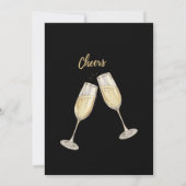 Invitation Soirée du Nouvel An Champagne d'or (Dos)