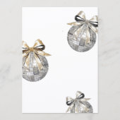 Invitation Soirée du Nouvel An disco Argent Glam (Dos)