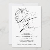 Invitation Soirée du Nouvel An élégant et moderne (Devant)