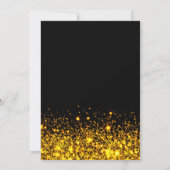 Invitation Soirée du Nouvel An élégante paillettes dorées et  (Dos)