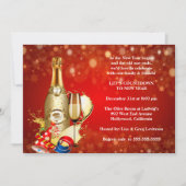 Invitation Soirée du Nouvel An : l'élégante Red Bohek (Devant)