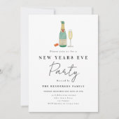 Invitation Soirée du Nouvel An minimaliste (Devant)