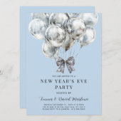 Invitation Soirée du Nouvel An moderne (Devant / Derrière)