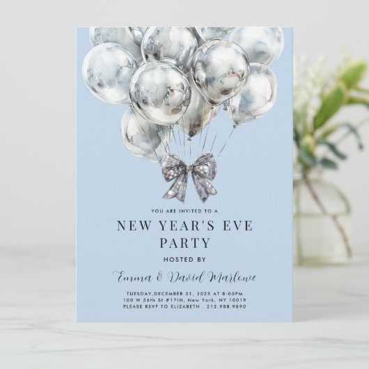 Invitation Soirée du Nouvel An moderne (Debout devant)