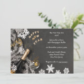 Invitation Soirée du Nouvel An noir (Debout devant)