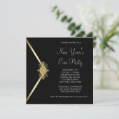 Invitation Soirée du Nouvel An noir (Debout devant)