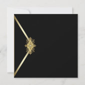 Invitation Soirée du Nouvel An noir (Dos)