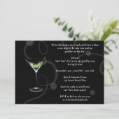 Invitation Soirée du Nouvel An Noir Élégant (Debout devant)