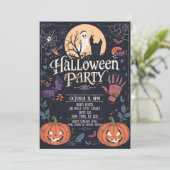 Invitation Soirée effrayante d'Halloween (Debout devant)