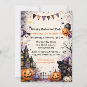 Invitation Soirée effrayante d'Halloween (Devant)