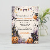 Invitation Soirée effrayante d'Halloween (Debout devant)