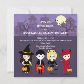 Invitation Soirée éffrayante Halloween (Devant)
