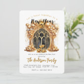 Invitation Soirée Elegant & Gold New Years (Debout devant)