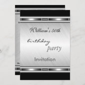 Invitation Soirée élégante 50e anniversaire (Devant / Derrière)