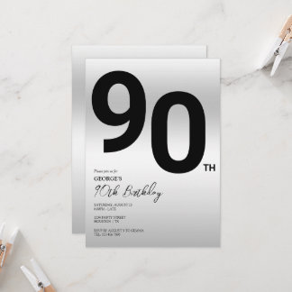 Invitation Soirée élégante 90e anniversaire