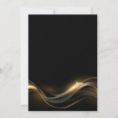 Invitation Soirée élégante Black and Gold 30e anniversaire (Dos)